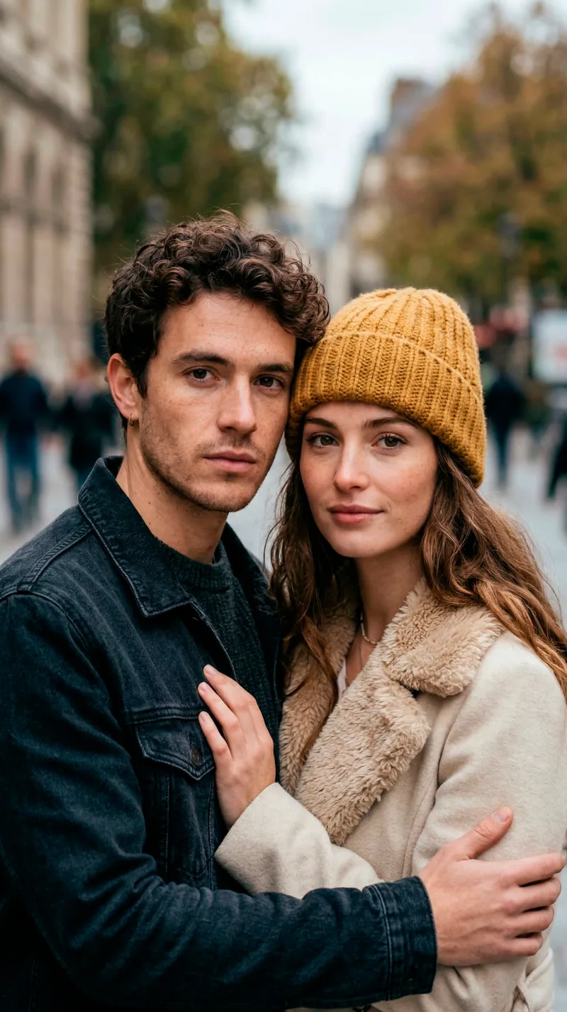 Casal no inverno